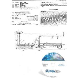  NEW Patent CD for MECHANIZED VEHICLE SYSTEM Everything 