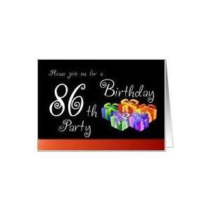  86th Birthday Party Invitation   Gifts Card Toys & Games