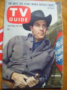 TV GUIDE~MAGAZINE~JULY 19 25 1958~DALE ROBERTSON~EX ++++~  