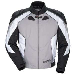   Mens Motorcycle Jacket Silver Extra Large XL 8984 0207 07 (Closeout