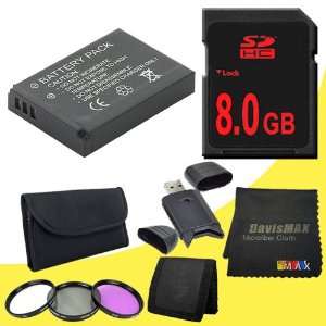 8GB SDHC Class 10 Memory Card + 40.5mm 3 Piece Filter Kit + SDHC Card 