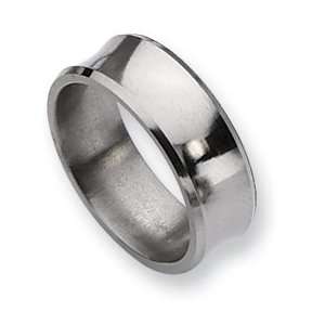  Titanium Concave 8mm Polished Band TB45 8.5: Jewelry