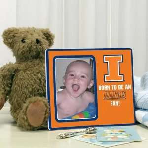  Illinois Fighting Illini Orange Born To Be Ceramic Picture 