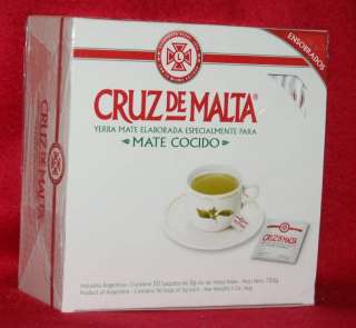 YERBA MATE TEA BAGS   CRUZ DE MALTA   50 TEA BAGS  