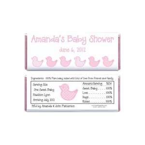  BS248P   Pink Duckie Baby Shower Candy Bar Wrappers Baby