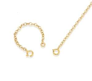   Necklace Extender for Pendant Charm REAL 14K Yellow Gold 2.0mm  