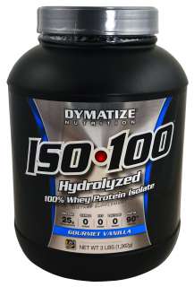 Dymatize   ISO 100 Hydrolyzed 100% Whey Protein Isolate 3 lbs Gourmet 