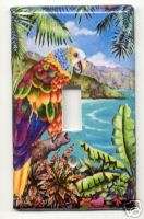 TROPICAL MACAW IN PARADISE Single Light Switch Cover  