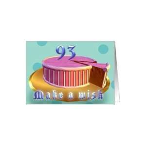   girl cake golden plate 93 years old birthday cake Card: Toys & Games