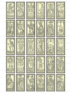This Buy It Now is for the 4 Vintage Tarot Cards Collage Sheets 