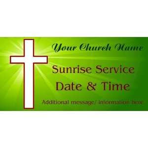  3x6 Vinyl Banner   Church Sunrise Worship 