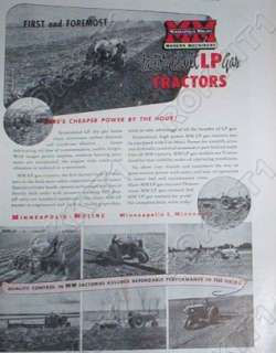 1950 Minneapolis Moline LP Gas Tractor AD  