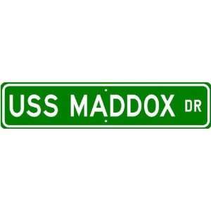  USS MADDOX DD 731 Street Sign   Navy: Sports & Outdoors