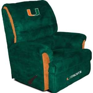  Miami Hurricanes NCAA Big Daddy Recliner By Baseline: Home 