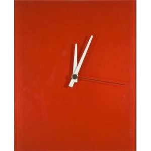  Obscurata Designer Analog Clock, Glossy Red, Thick Acrylic 