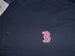   &Buck CB DryTec MLB Golf Polo BOSTON RED SOX Mens XL Navy  