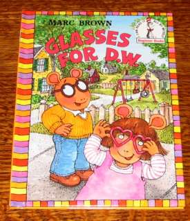 Arthur Book SIGNED by Marc Brown GLASSES FOR D.W. 1st Edition 1st 