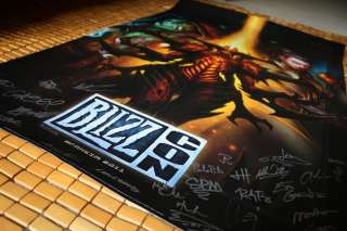Blizzcon 2011 Signed Official Souvenir Poster Diablo 3, Starcraft 2 