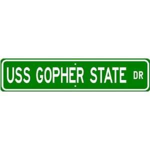  USS GOPHER STATE ACS 4 Street Sign   Navy Sports 