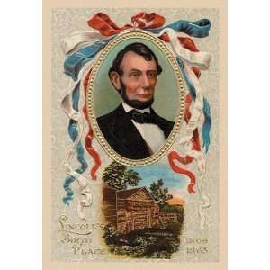  Lincolns Birth Place 12x18 Giclee on canvas: Home 