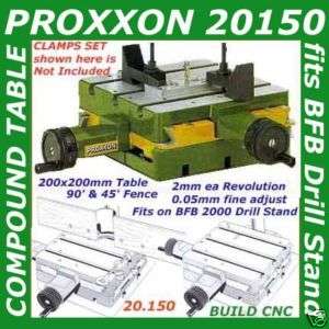 PROXXON 20150 COMPOUND TABLE X Y AXIS KT150 T slots CNC  
