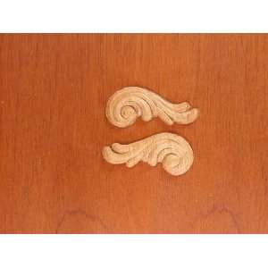  EMBOSSED WOOD APPLIQUE / ONLAY # 645 1 1/8 X 2 3/8 EACH 