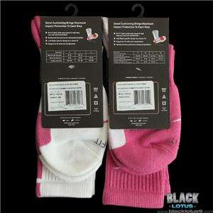 NEW RARE 2 Pairs Nike Elite Basketball Socks Pink/White Breast Cancer 