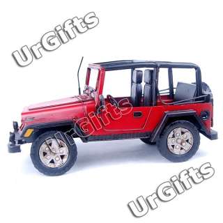   Made Metal Art Bar Decor 116 Jeep Wrangler Rubicon Model RED  