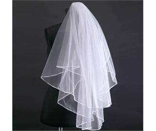 2012 Hot Sale 2T Bride Bridal Wedding Cathedral Ribbon Edge Veil with 