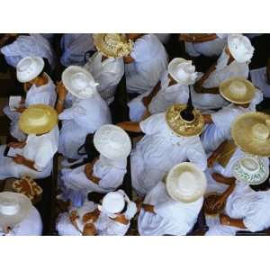 Women at the Paofai Temple, Papeete,Tahiti, Society Islands, French 