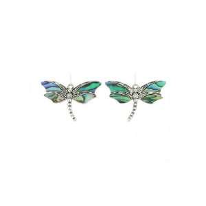 Fashion Jewelry ~ Abalone Dragonfly Earrings  Sports 