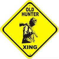 OLD HUNTER XING SIGN yellow metal crossing NEW GIFT  