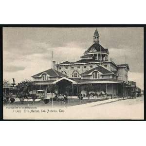 City market,San Antonio,Bexar County,Texas,TX,c1905,Exterior,Postcard 