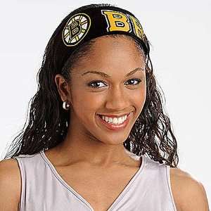  Boston Bruins Ladies Black FanBand Jersey Headband Sports 