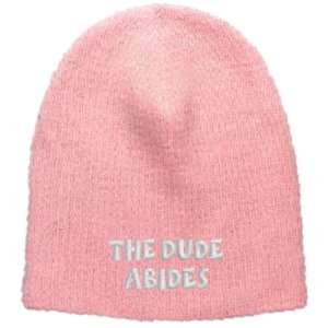  The Dude Abides Embroidered Skull Cap   Pink: Everything 