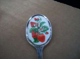 Avon Stainless Steel Fruit Enamel Spoons  