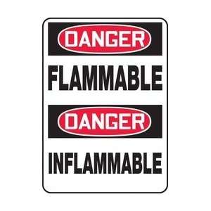  DANGER FLAMMABLE Sign   14 x 10 Dura Plastic: Home 