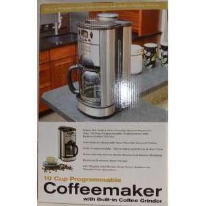  Cucina Romana 10 Cup Programable Coffeemaker with Built In 
