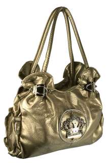 Ladies Faux Leather Crown Royal Shoulder Hand Bag  