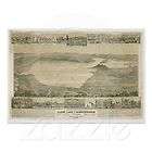 Nevada City CA Panoramic Map 1856 15 x11 Print  