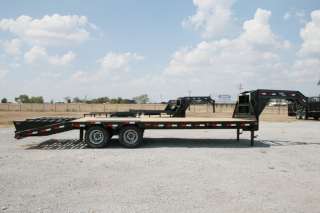 New 25 x 102 Gooseneck Dovetail Low Pro Flatbed Trailer with 10K 