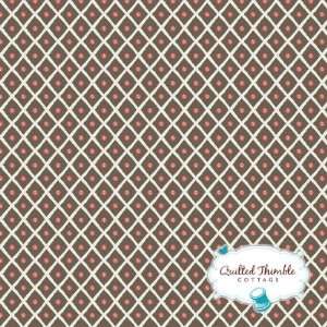 Feather N Stitch by Sarah Watts   Dot Trellis Brown (110.101.02.2 