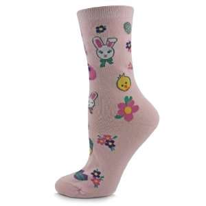  Pink Winking Bunny Easter Socks: Baby