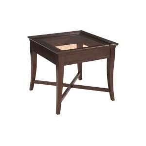  Broyhill Avery Avenue Tray Top Glass Lamp Table: Furniture 