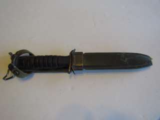 WW II UTICA MK 3 KNIFE & U.S.M8 SHEATH WITH BROKEN TIP  