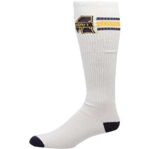   Wolverines Mens Retro Tall High Socks   White: Sports & Outdoors