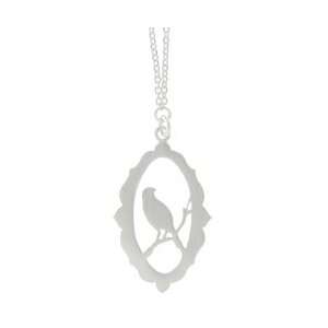   : Tashi Brushed Sterling Silver Framed Bird Necklace: Tashi: Jewelry