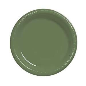  Olive Green Banquet Plate, Plastic Solid (12pks Case 