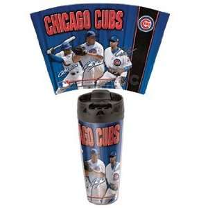  MLB Chicago Cubs Travel Mug   Set of 2: Kitchen & Dining