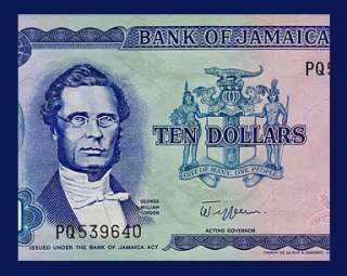 10 DOLLARS Banknote JAMAICA   1981   George GORDON   AU  